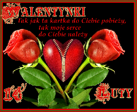 Serce i czerwone róże na Walentynki